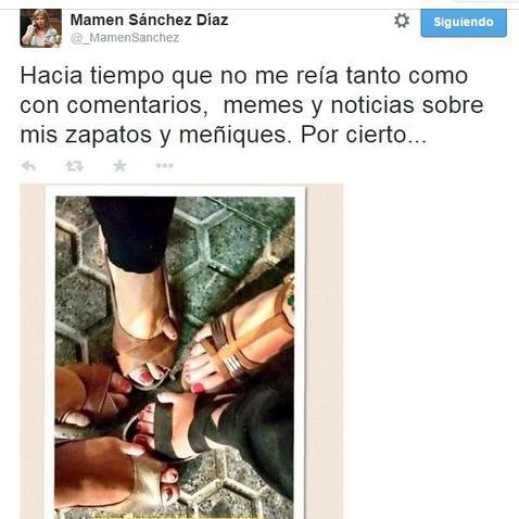 Mamen Sánchez reacciona a las bromas sobre sus meñiques 