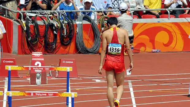 Liu Xiang no pudo competir.