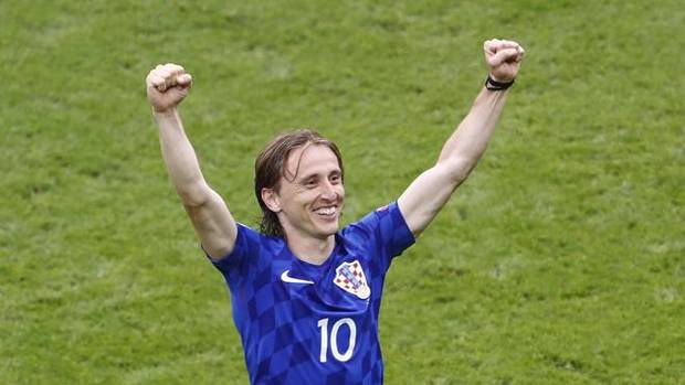 Modric celebra la victoria croata.