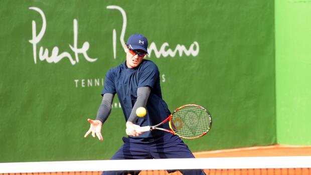 El tenista británico Jamie Murray durante su entrenamiento