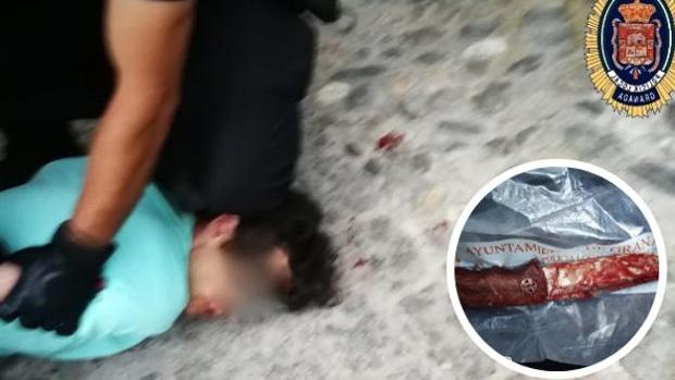 La Policía Local detuvo al agresor cuando trataba de huir.