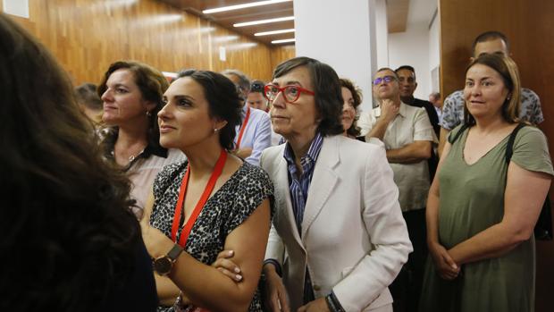 Rosa Aguilar, en la noche electoral del PSOE