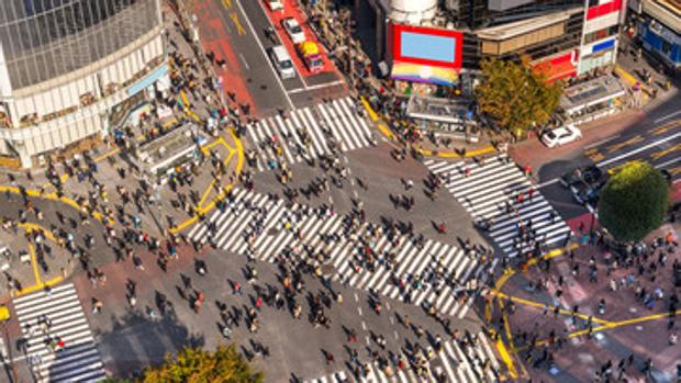 El famoso cruce de Shibuya en Japón