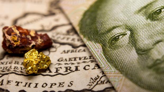 Metales de tierras raras sobre un mapa de China