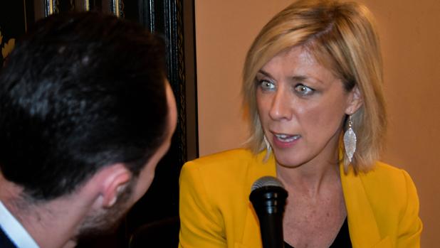 La actriz Eva Isanta durante la entrevista