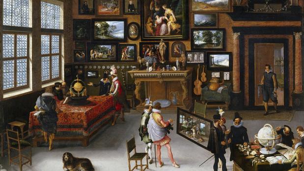 Detalle de «Las Ciencias y las Artes» de Adriaen van Stalbent, de la colección del Museo del Prado