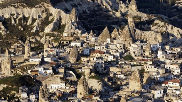 Vistas aéreas de la región de Capadocia