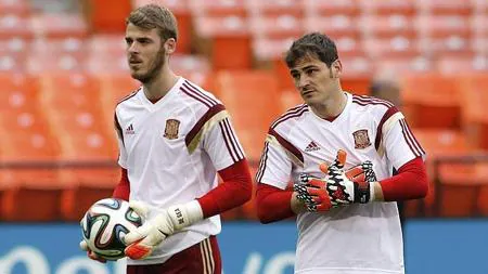 David de Gea, junto a Iker Casillas