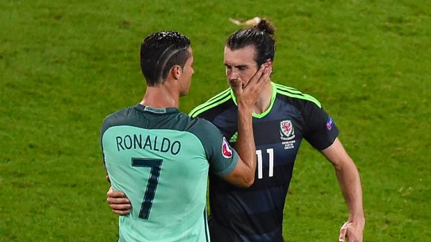 Cristiano Ronaldo y Bale, durante la Eurocopa de Francia 2016