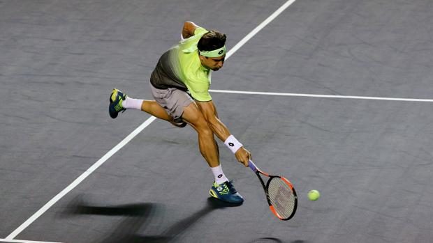 David Ferrer durante su partido contra Martín Del Potro