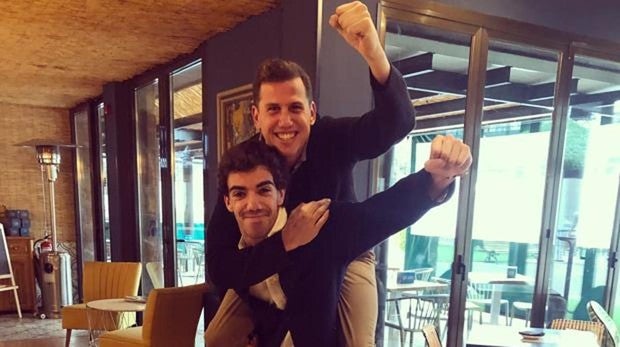 Navarro y Lebrón cuando anunciaron que formaban dupla.