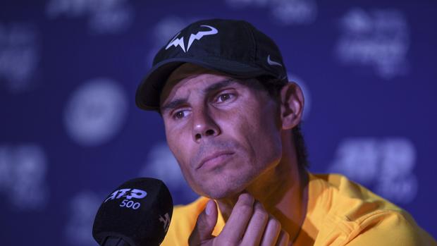 Rafa Nadal, durante la rueda de prensa en Acapulco