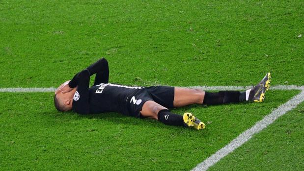 Mbappe, tras el pitido final en el Parque de los Príncipes