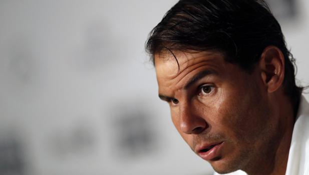 Nadal, en su rueda de prensa de este martes en la Caja Mágica