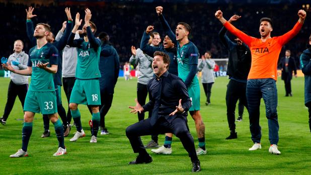Pochettino celebra el pase a la final de la Champions