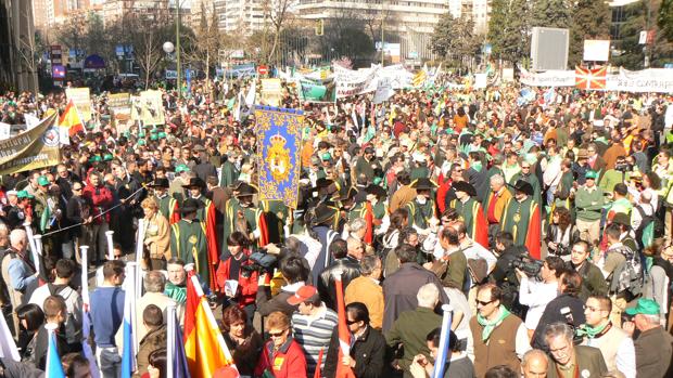 Manifestación de Cazadores