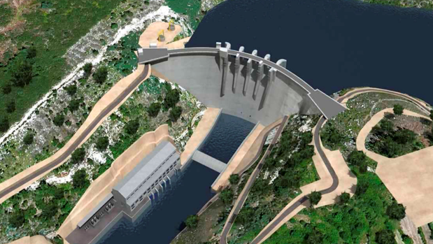 Infografía de la central de Daivoes que está construyéndose en el país vecino
