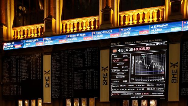 La Bolsa de Madrid, ayer