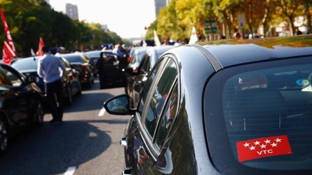Manifestación de VTC en Madrid