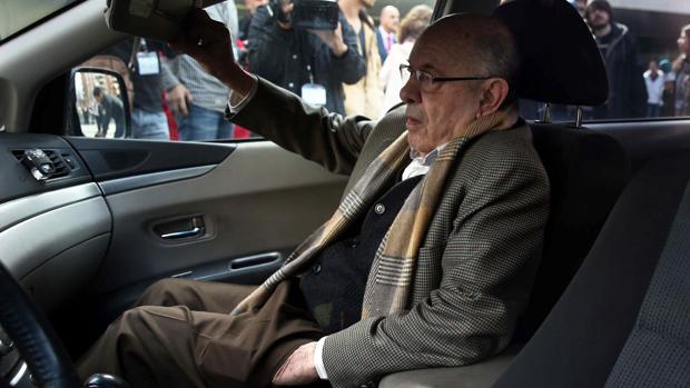 Félix Millet, este jueves a la salida de la segunda sesión del juicio del caso Palau
