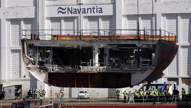 Astillero Navantia en sus intalaciones en Ferrol