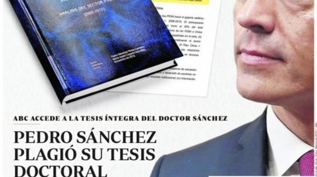 Fragmento de la portada de ABC del pasado 13 de septiembre