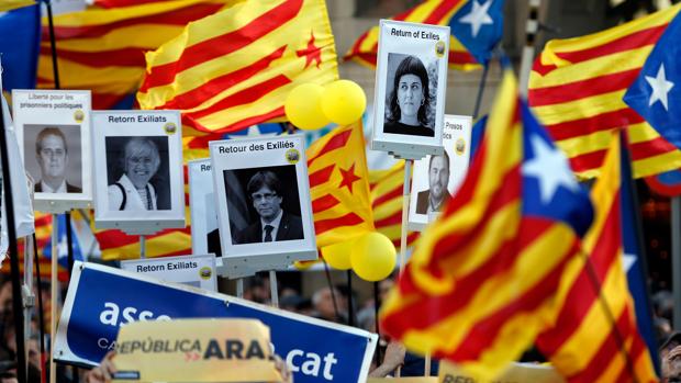 Fotografía de archivo una manifestación a favor del secesionismo catalán
