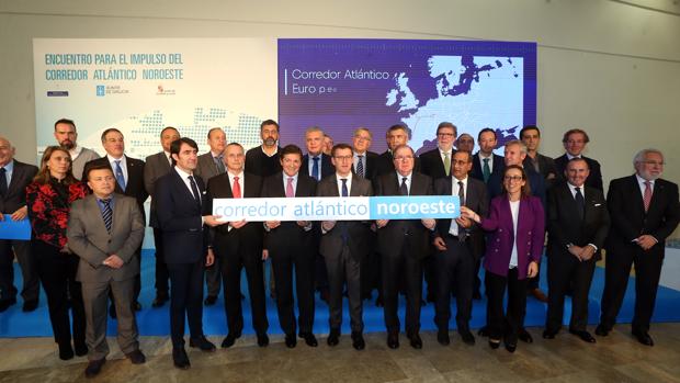 Acto conjunto del noroeste a favor del Corredor, en la ciudad de la Cultura de Santiago