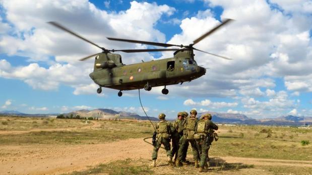 Ejercicio militar reciente en Alicante