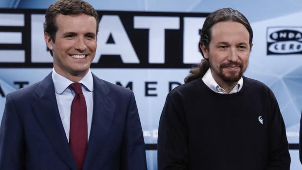 Pablo Iglesias y Pablo Casado
