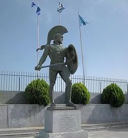Estatua del Rey Leonidas en la ciudad de Esparta
