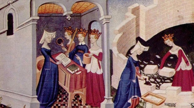 Ilustración del libro de Cristina Pisan «La Ciudad de las Damas»