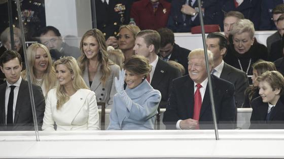 El presidente Trump y su familia