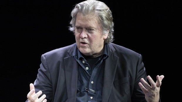 Steve Bannon, exasesor de Donald Trump, durante un acto en Edimburgo