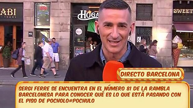 Sergi Ferré, en una conexión en directo en «Sálvame»