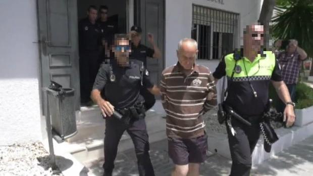 Isidro Sánchez, llevado ante el juez el día del crimen.