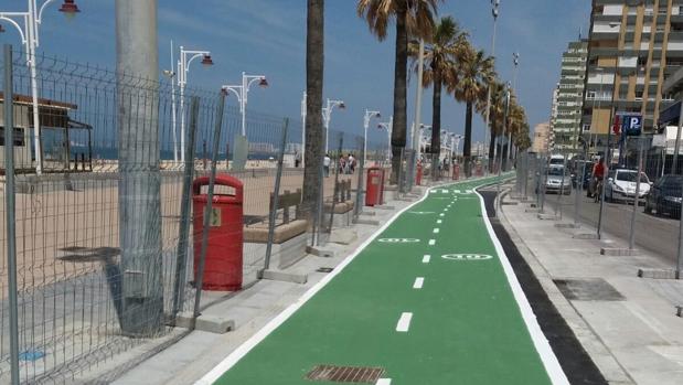 Carril bici en Cádiz