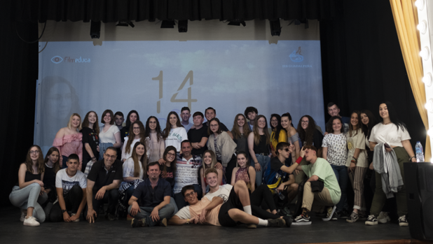 El equipo de grabación del corto '14 días' de Filmeduca