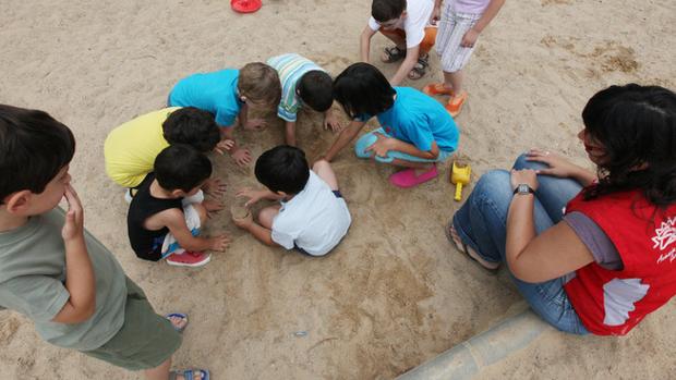 Un grupo de niños, en una actividad