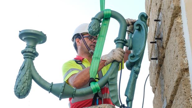Instalación de las farolas
