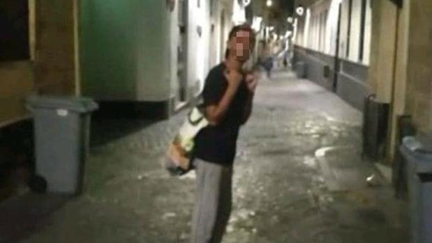 La imagen del detenido, denunciado en redes sociales.