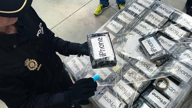 Cargamento de cocana intervenido en una operación anterior en Sevilla