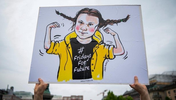 Una representación de Greta Thumberg